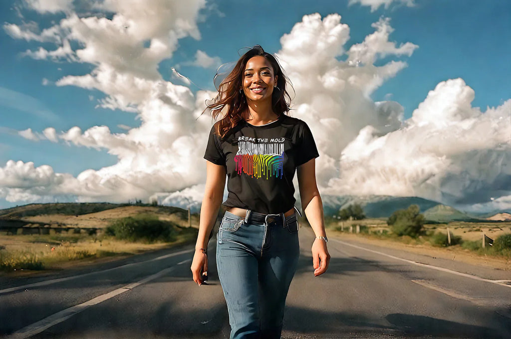 A confident person walking alone on an open road at sunrise, symbolizing freedom, self-discovery, and living for yourself.