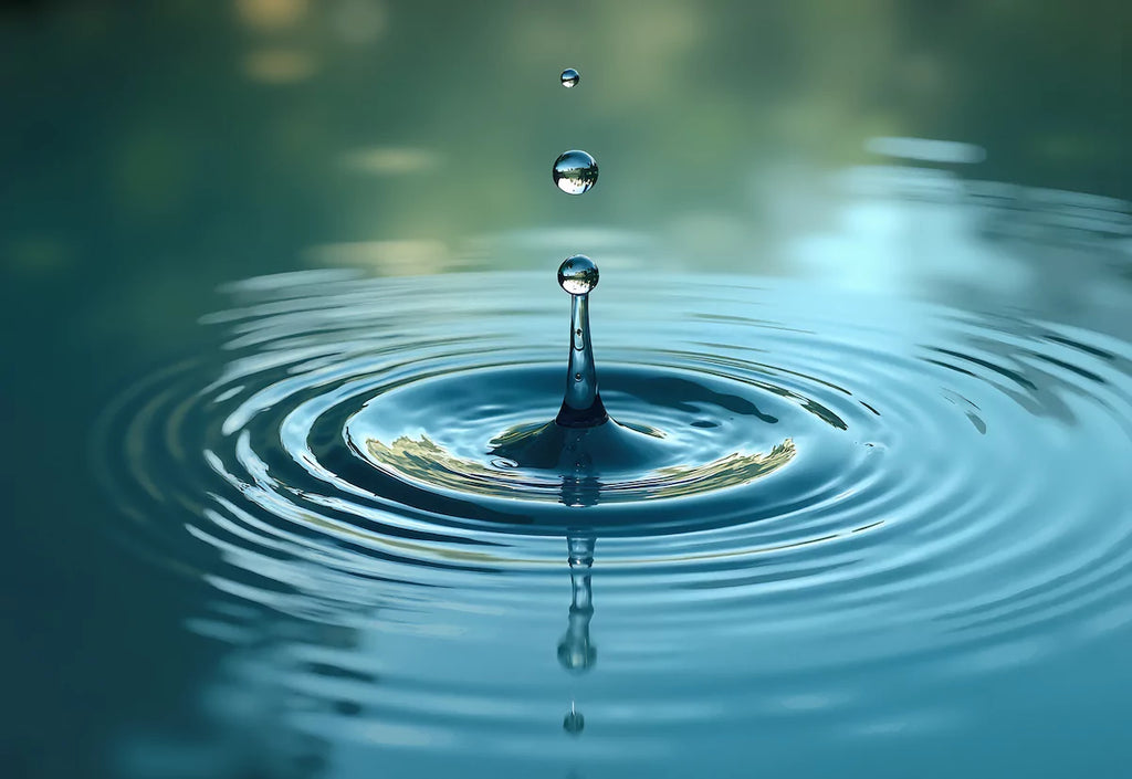 A single water droplet creating expanding ripples on a calm surface, symbolizing how small actions can have unintended consequences. The image represents the concept of intent vs. impact in relationships.