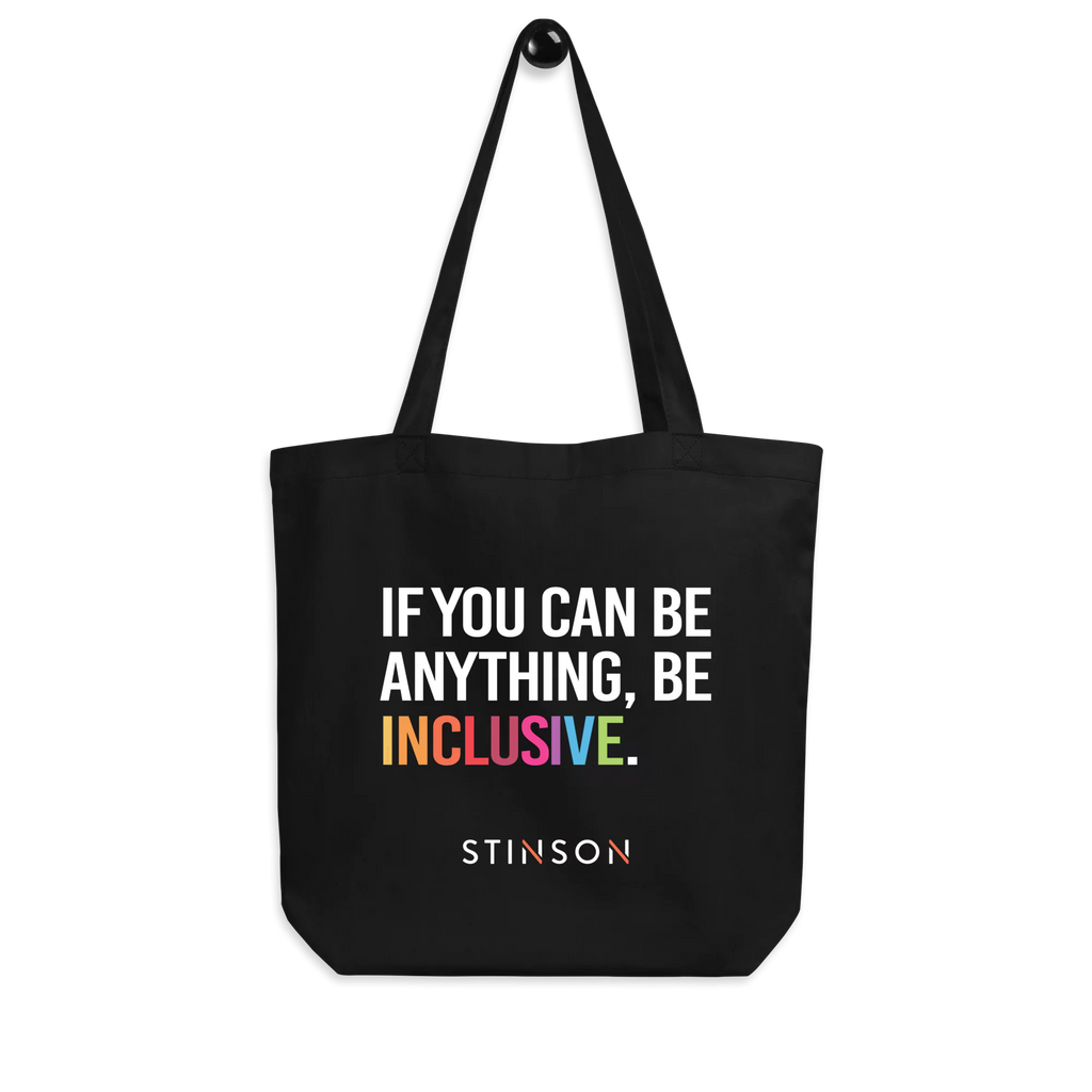 A sample DEI custom tote made for Stinson LLP