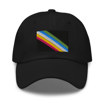 Black Disability Pride Cap with adjustable strap and embroidered design